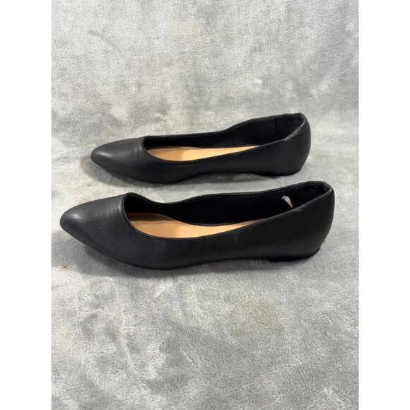 A New Day shoes women's 7.5 black pointed toe flats NWOT - Picture 6 of 10